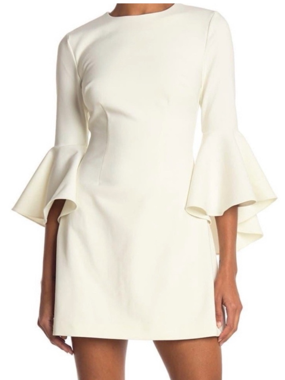 “Likely” white Bell-Sleeve Mini Dress